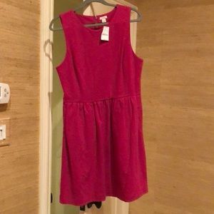 J. Crew factory raspberry dress size L NWT